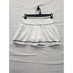 All in Motion Womens High Rise Skort White Navy Stripe Athletic Skirt Size M